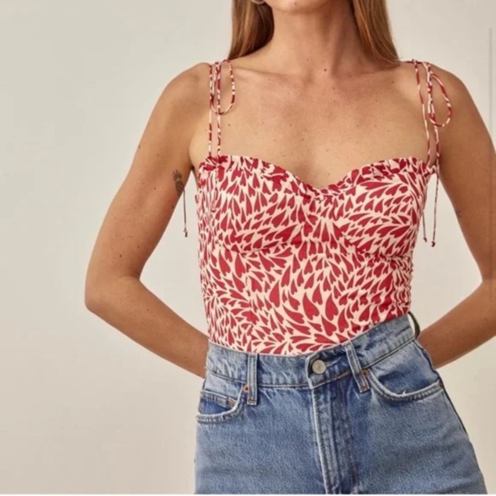 Reformation Novena Top in Hearts Love